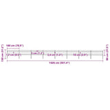 Garden Fence with Spear Top Steel 1426x80 cm Black