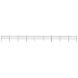 Garden Fence with Spear Top Steel 1603.5x80 cm Black