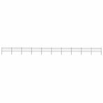 Garden Fence with Spear Top Steel 1673x80 cm Black