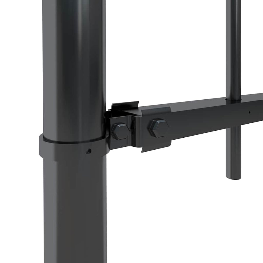 Garden Fence with Spear Top Steel 504x100 cm Black