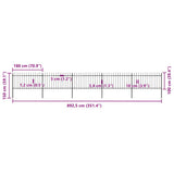 Garden Fence with Spear Top Steel 892.5x100 cm Black