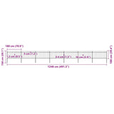 Garden Fence with Spear Top Steel 1248x100 cm Black - 45-Degree Angle
