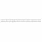 Garden Fence with Spear Top Steel 1673x100 cm Black