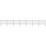 Garden Fence with Spear Top Steel 1172x120 cm Black