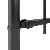 Garden Fence with Spear Top Steel 1339x120 cm Black