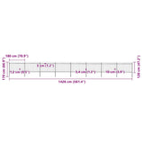 Garden Fence with Spear Top Steel 1426x120 cm Black - 45-Degree Angle