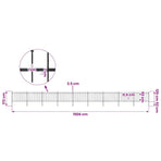 Garden Fence with Spear Top Steel 1506x120 cm Black