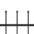 Garden Fence with Spear Top Steel 671x150 cm Black