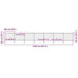 Garden Fence with Spear Top Steel 1248x150 cm Black