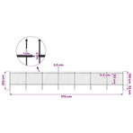 Garden Fence with Spear Top Steel 1172x150 cm Black