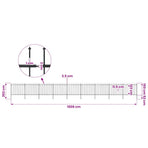 Garden Fence with Spear Top Steel 1506x150 cm Black