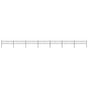 Garden Fence with Hoop Top Steel 1172x60 cm Black