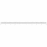 Garden Fence with Hoop Top Steel 1603.5x60 cm Black