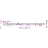 Garden Fence with Hoop Top Steel 1603.5x60 cm Black