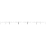 Garden Fence with Hoop Top Steel 1781.5x60 cm Black