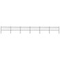 Garden Fence with Hoop Top Steel 1005x80 cm Black