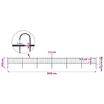 Garden Fence with Hoop Top Steel 1005x80 cm Black