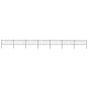 Garden Fence with Hoop Top Steel 1172x80 cm Black