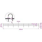 Garden Fence with Hoop Top Steel 1172x80 cm Black