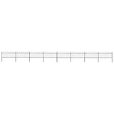 Garden Fence with Hoop Top Steel 1426x80 cm Black