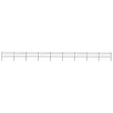 Garden Fence with Hoop Top Steel 1603.5x80 cm Black
