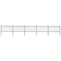 Garden Fence with Hoop Top Steel 838x100 cm Black