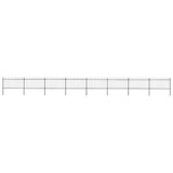 Garden Fence with Hoop Top Steel 1426x100 cm Black