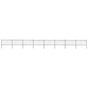 Garden Fence with Hoop Top Steel 1339x100 cm Black