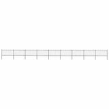 Garden Fence with Hoop Top Steel 1603.5x100 cm Black