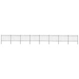 Garden Fence with Hoop Top Steel 1426x120 cm Black (8x144931)