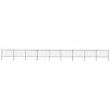 Garden Fence with Hoop Top Steel 1603,5x120 cm Black (9x144931)