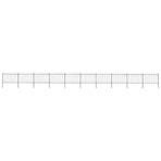 Garden Fence with Hoop Top Steel 1673x120 cm Black