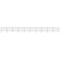 Garden Fence with Hoop Top Steel 1673x120 cm Black