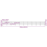 Garden Fence with Hoop Top Steel 1781,5x120 cm Black (10x144931)