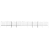 Garden Fence with Hoop Top Steel 1603,5x150 cm Black (9x144932)