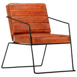Armchair Tan Real Leather