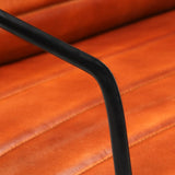 Armchair Tan Real Leather - Rear View