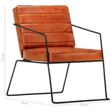 Armchair Tan Real Leather