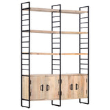 4-Tier Bookcase 124x30x180 cm Solid Mango Wood