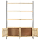 4-Tier Bookcase 124x30x180 cm Solid Mango Wood - Side View