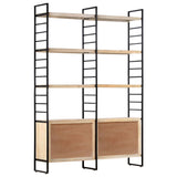 4-Tier Bookcase 124x30x180 cm Solid Mango Wood - Top-Down View
