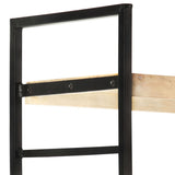 4-Tier Bookcase 124x30x180 cm Solid Mango Wood - Rear View