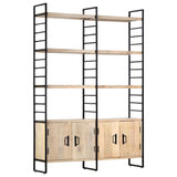 4-Tier Bookcase 124x30x180 cm Solid Mango Wood - Extra Image