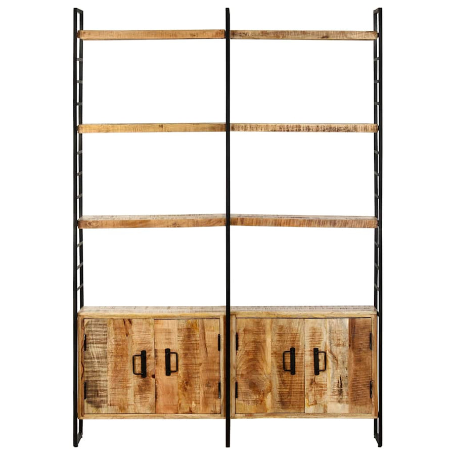 4-Tier Bookcase 124x30x180 cm Rough Mango Wood