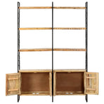 4-Tier Bookcase 124x30x180 cm Rough Mango Wood
