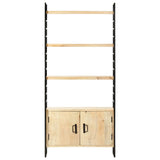 4-Tier Bookcase 80x30x180 cm Solid Mango Wood - Front View