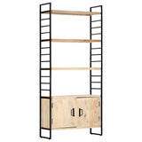 4-Tier Bookcase 80x30x180 cm Solid Mango Wood