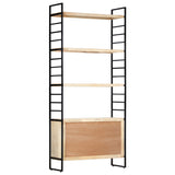 4-Tier Bookcase 80x30x180 cm Solid Mango Wood - Top-Down View