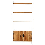 4-Tier Bookcase 80x30x180 cm Rough Mango Wood
