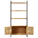 4-Tier Bookcase 80x30x180 cm Rough Mango Wood - Side View